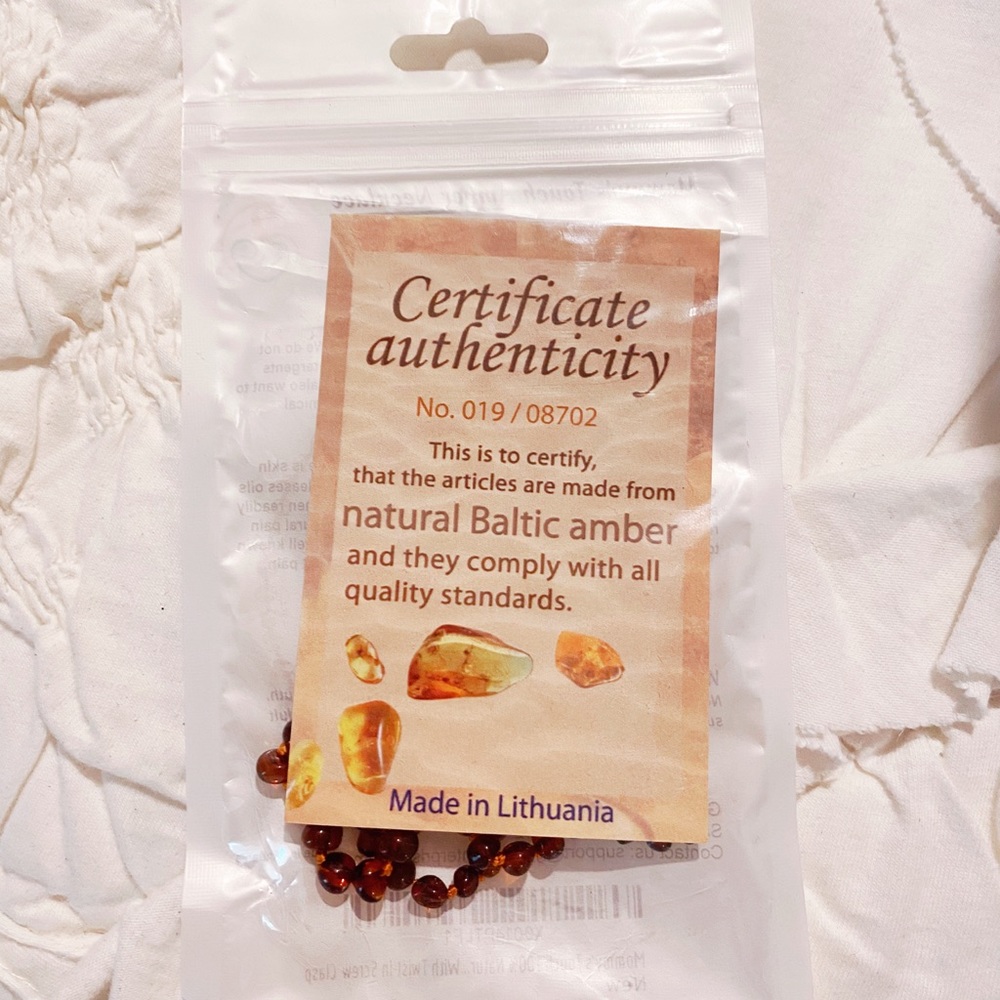 NWT-Baltic Amber Teething Necklace